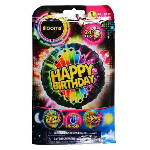 Balão LED helio Happy Birthday