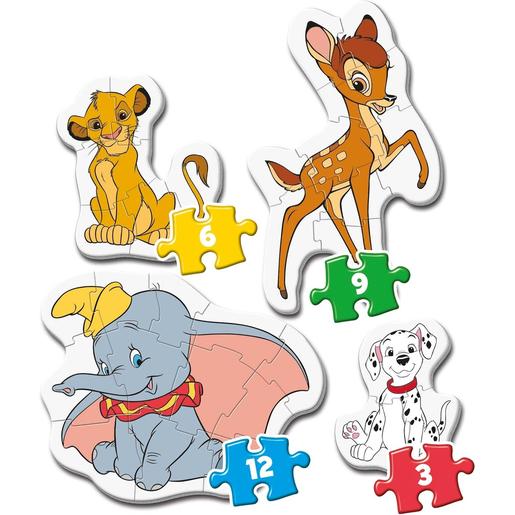 Clementoni - Puzzle Progressivo Animais, 3-6-9-12 peças, Amigos do Reino Animal ㅤ