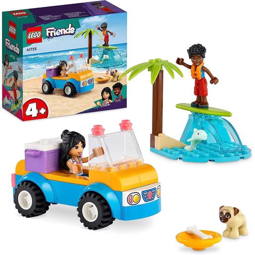 LEGO - Brinquedo de verão: divertido Buggy de praia com prancha de surf e figuras de animais 41725