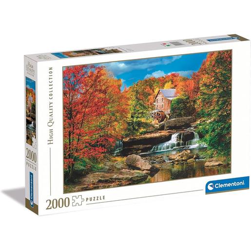 Clementoni - Puzzle de 2000 peças, Moinho e casa de campo junto ao rio ㅤ