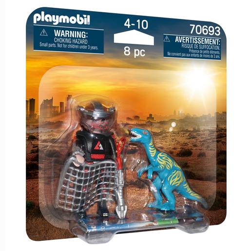 Playmobil - Duopack Velociraptor e Caçador 70693