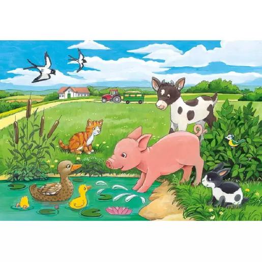 Ravensburger - Cachorros del campo - Puzzles 2x12 piezas