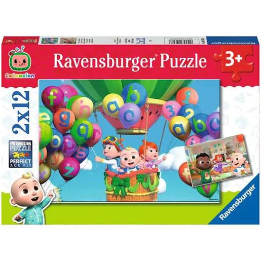 Ravensburger - Puzzle infantil 2 em 1, aprende e joga, coleção 2x12 peças ㅤ