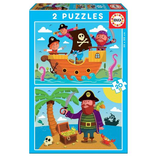 Educa Borrás - Piratas Pack Puzzles 2x20 Peças