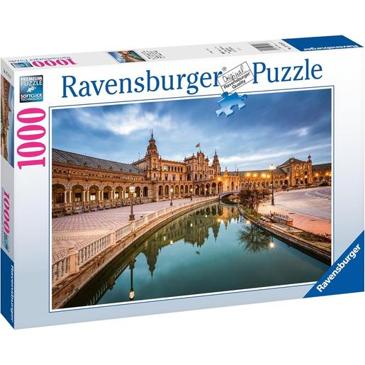 Ravensburger - Puzzle paisagem Sevilla 1000 peças Plaza España ㅤ