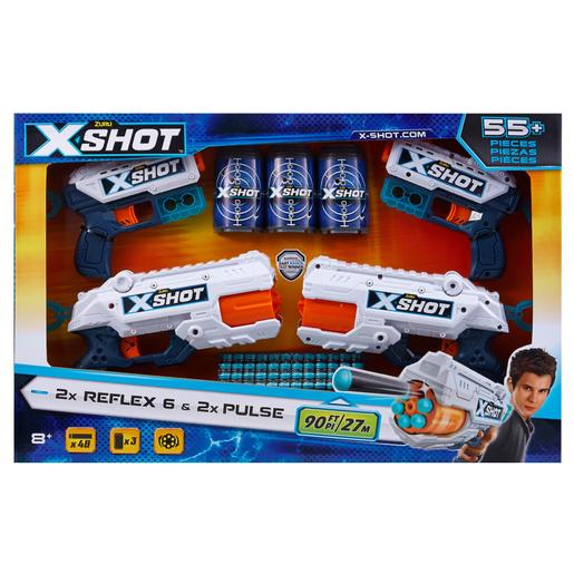 X-Shot - Pack 4 Pistolas de Brincar com 48 Dardos