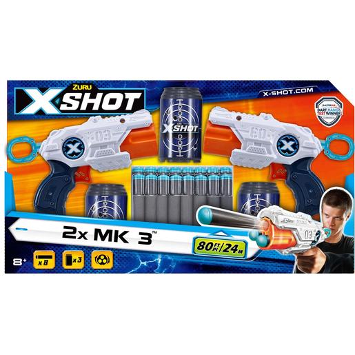 X-Shot - Pack 2 pistolas Tek 3 com 16 dardos
