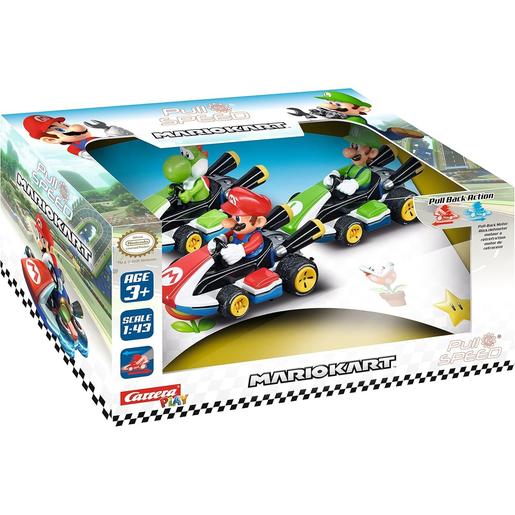 Carrera - Conjunto de 3 veículos Nintendo Kart 8 (Mario, Luigi e Yoshi)