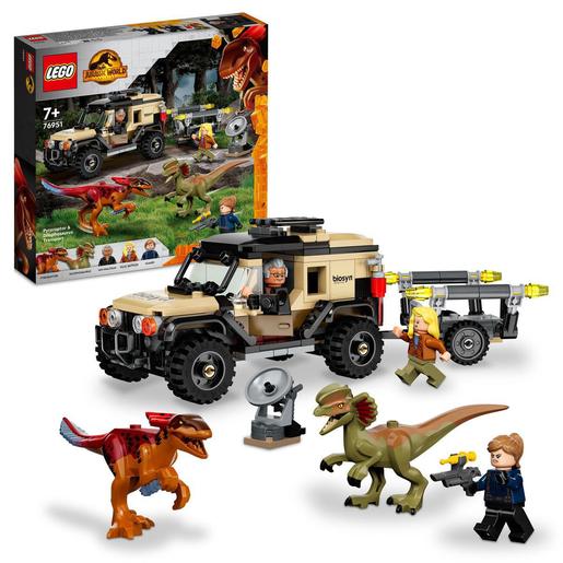 LEGO Jurassic World - Transporte do Pyrorraptor e do Dilofossauro - 76951