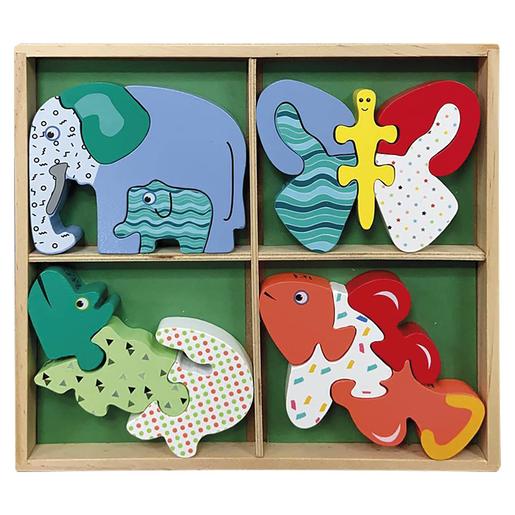 WoodnPlay - Mini puzzles de madeira divertidos (Vários modelos)
