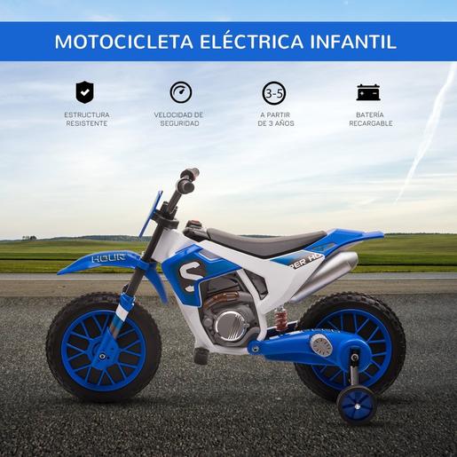 Homcom - Moto eléctrica azul-blanco