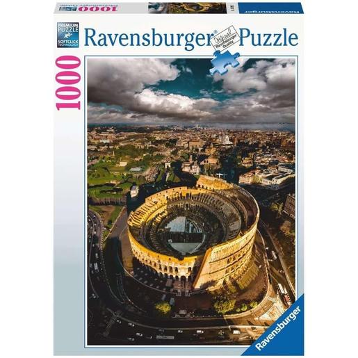 Ravensburger - Quebra-cabeças paisagem urbana 1000 peças - Coliseu de Roma ㅤ