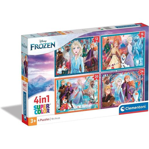 Clementoni - Frozen - Puzzles variados de 12, 16, 20 e 24 peças Frozen, tamanho único, cor variada ㅤ