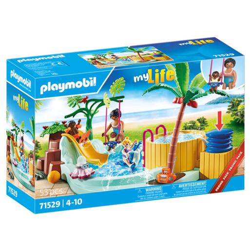 Playmobil - Conjunto Diversão Aquática com Piscina e Jacuzzi ㅤ