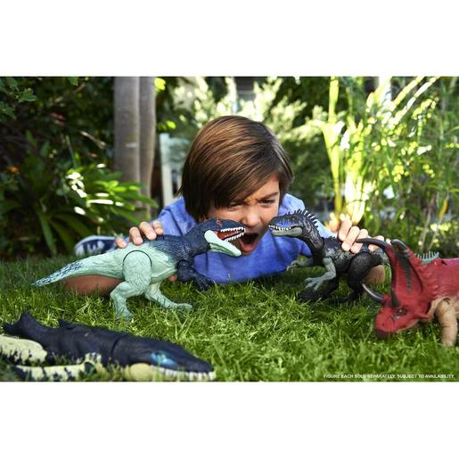 Mattel - Jurassic World - Dinossauro Wild Roar Dryptosaurus com sons do Jurassic World ㅤ