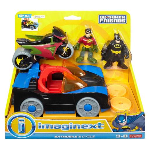 Fisher Price - Imaginext - Batmobile e mota DC Super Friends