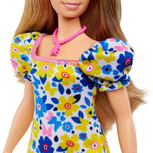 Barbie - Muñeca Barbie Fashionista con vestido de flores y accesorios de moda ㅤ
