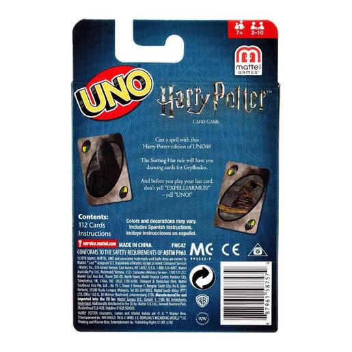 Jogo Uno Harry Potter Mattel 2 a 10 Jogadores com 112 Cartas - Chic Outlet  - Economize com estilo!