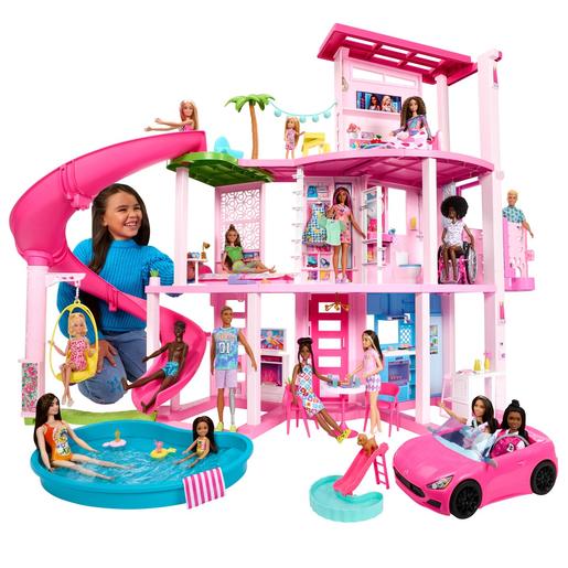 Barbie - Casa de muñecas Barbie con 3 plantas y más de 75 accesorios de juego