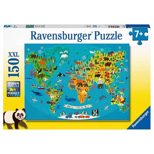 Ravensburger - Mapa de los animales - Puzzle 150 piezas XXL
