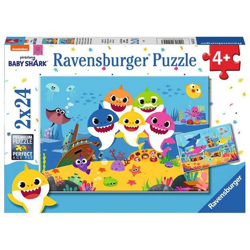 Ravensburger - Baby Shark - Puzzle 2x24 peças