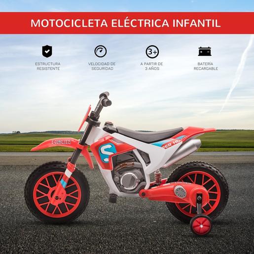 Homcom - Moto eléctrica rojo-blanco