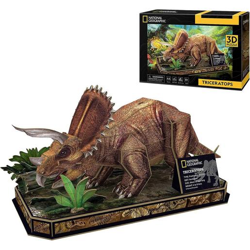 National Geographic - Puzzle 3D Tricerátopo Dinossauros National Geographic ㅤ