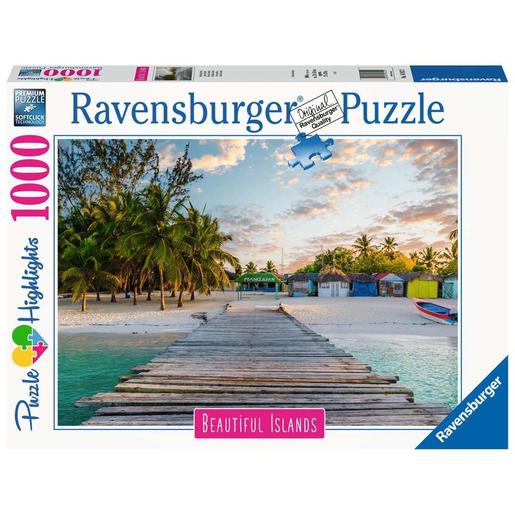 Ravensburger - Puzzle de 1000 peças: Paisagem de ilha caribenha ㅤ