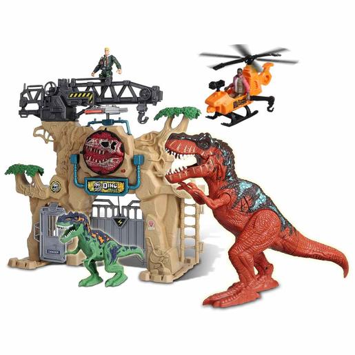 Dino Valley - Playset dinossauros com helicóptero