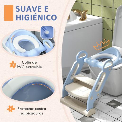Homcom - Adaptador WC Plegável Azul e Branco