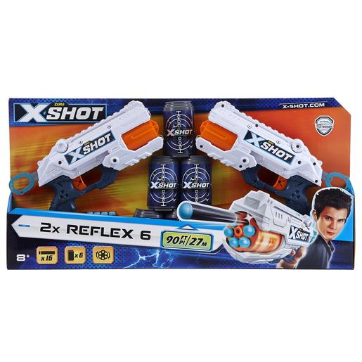 X-Shot - Pack 2 Pistolas Reflex 6 com 16 Dardos