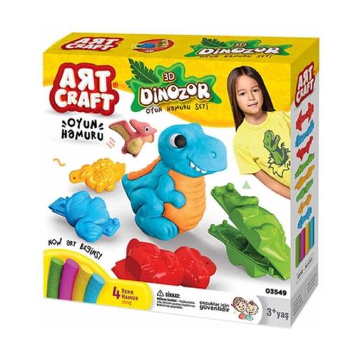 Pack plasticina dinossauros 3D