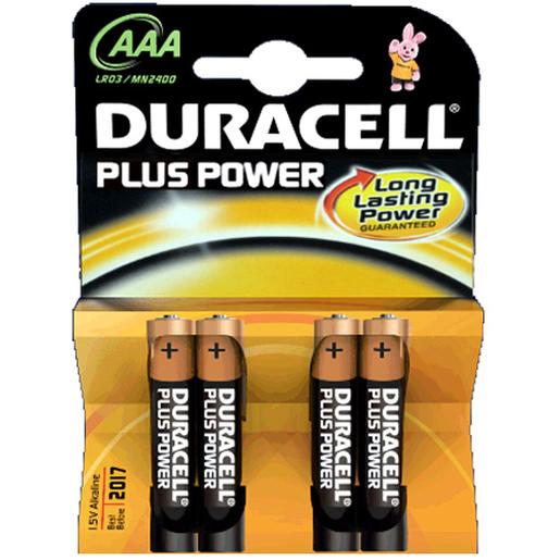 Duracell - Pack 4 Pilhas AAA Plus Power