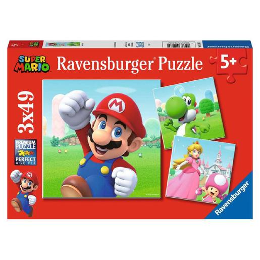 Ravensburger - Super Mario - Pack puzzles 3x49 peças