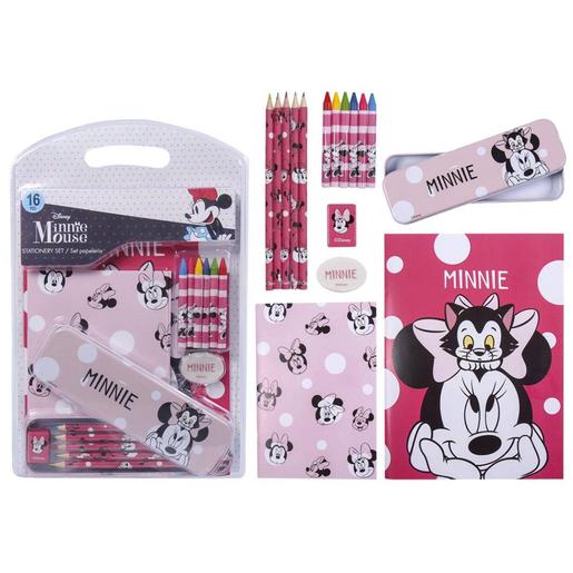 Minnie Mouse - Conjunto papelaria escolar rosa