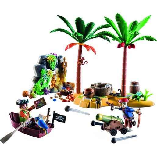 Playmobil - Playmobil Piratas: Ilha do Tesouro com Esqueleto (70962) ㅤ
