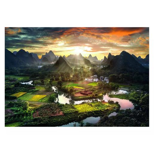 Clementoni - Puzzle 2000 piezas vista de paisaje chino ㅤ