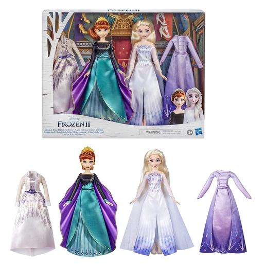 Frozen - Pack bonecas Elsa e Anna moda real