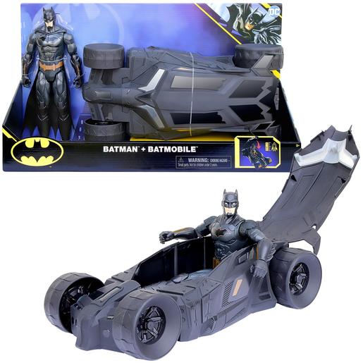 DC Cómics - Batman - Conjunto Batmóvel e figura de ação do Batman 30 cm ㅤ