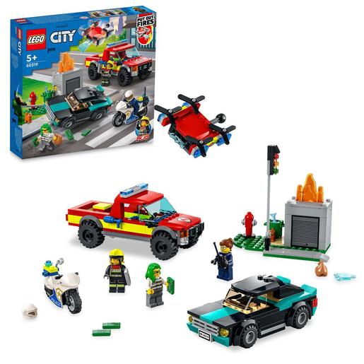 LEGO City - Salvamento dos bombeiros e perseguição policial - 60319