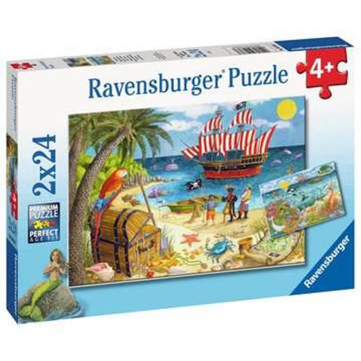 Ravensburger - Puzzle piratas y sirenas, colección de 24 piezas ㅤ