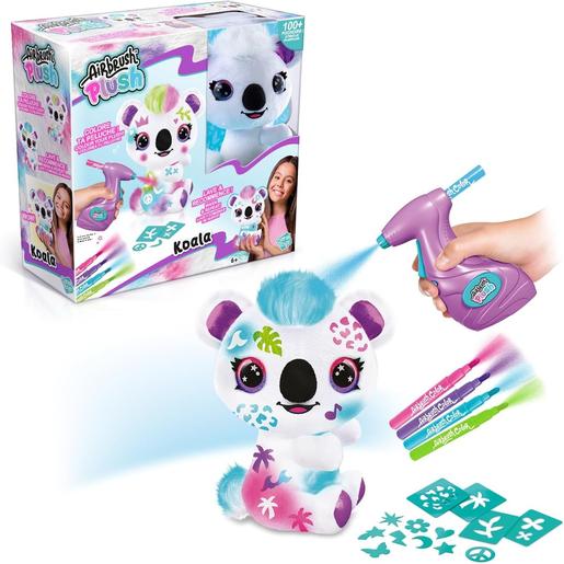 Canal Toys - Peluche de Koala personalizável com marcadores e moldes de Airbrush Plush ㅤ