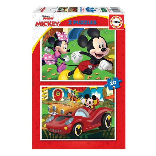 Educa Borras - 2 Puzzles Mickey Mouse 20 peças