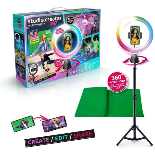 Canal Toys - Kit de criação de vídeos com anel de luz LED multicolorido rotação padrão de 360º ㅤ