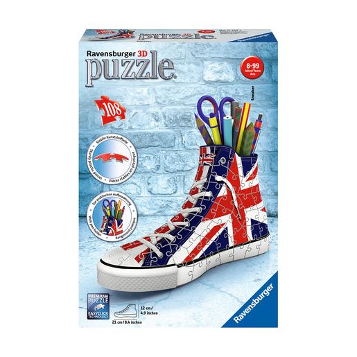 Ravensburger - Sneaker Bandeira do Reino Unido - Puzzle 3D 108 Peças