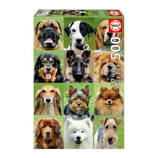 Educa Borras - Colagem de Cães - Puzzle 500 Peças