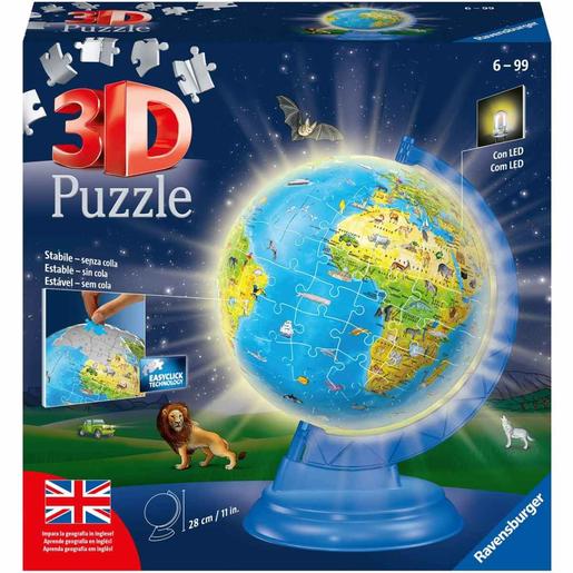 Ravensburger - Puzzle 3D Globo con luz