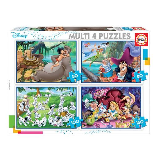 Educa Borrás - Disney - Multi 4 puzzles progressivos 50-80-100-150 peças
