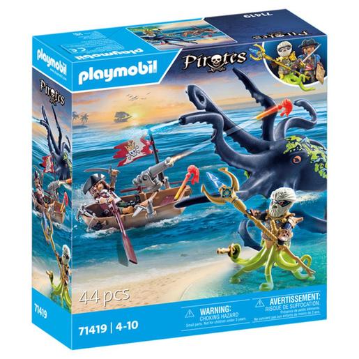 Playmobil - Pirata e Polvo Gigante com Acessórios ㅤ