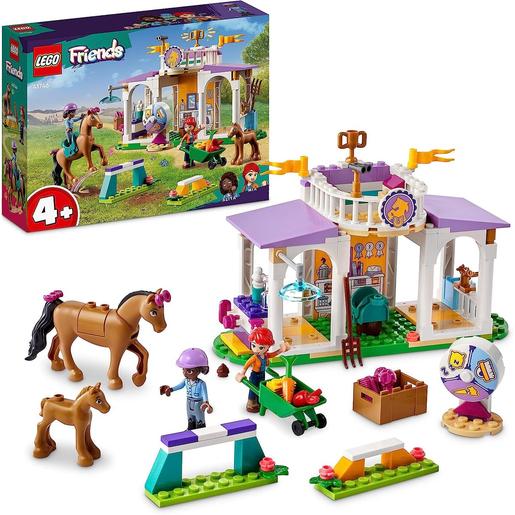 LEGO - Aula de equitação com figuras de cavalos, jogo de construção de brinquedo 41746